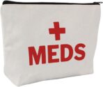 Medication Bag Travel Pill Organiser | Compact Cosmetic First Aid Kit, Perfect Health Gift, Small Cotton Pouch For Meds (Style H) - Image 2