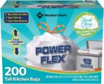 Members Mark 13 Gal Power Flex, Leak Protection, Tall Kitchen Simple Fit Drawstring Bags (1 Pack, Fresh Clean Scent), 1count - Image 2