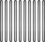 Mini Skater 5.5 Inch Plastic Travel Luggage Name Tag Loop Straps for Bag Tags ID Card Badge Holders, 10Pcs (Black) - Image 2