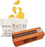 Moonybaby Compostable Snack Size Food Storage Bags (60 Count), Organic Food Storage Container with Food-Safe Zip Seal, Freezer and Leak Proof - Image 2