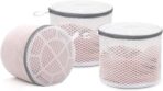Muchfun 3Pcs Bra Wash Bags, Honeycomb Mesh Laundry Bags for Delicates, Lingerie, Intimates and Underwear 7 x 7 x 6 Inches - Image 2