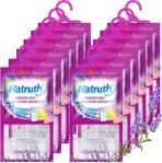NATRUTH 12-PACK Moisture Absorber Bags With Lavender,Desiccant Hanging Bag Use for Kitchen Bathroom Wardrobe, Eliminates Odors，Odor Absorber Humidity Packs, Hanging Closet Dehumidifier Bags for Closet - Image 2