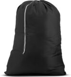 Nylon XL Laundry Bag - Locking Drawstring Closure, Machine Washable, These Large Bags Will Fit a Laundry Basket and Strong Enough to Carry up to Two Loads of Clothes (Black | 22" x 32") - Image 2