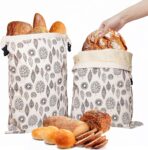 OHIYO Reusable Beeswax Bread Bags for Freezer & Refrigerator, 17"×13" Natural Beeswax-Lined Cotton Storage Bags Airtight Freshness Keeper for Homemade, Bakery Essentials (2 Pack) - Image 2
