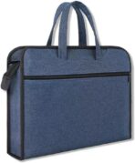 Oxford Document Bag with Handle Waterproof Lightweight Portable Zippered File Bag for Carrying Paper Files Filing Folder - Image 2