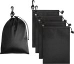 PALTERWEAR Drawstring Bag - Cinch and Ditty Pouch with Clip for Travel, Wardrobe, Outdoors - Set of 5 (Black, 8 x 11 inch) - Image 2