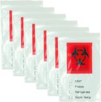 Pack of 100 – 6 x 9 Inch, 2 Mil Thick, Biohazard Clear Bags with Red Biohazard label and Pouch for Documentation – Use in Clinics, Medical Facilities, Health Care Facilities, or Laboratories - Image 2