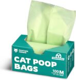 Panther Armor Compostable Cat Litter Bags for Poop - 100x Unscented Pet Waste, 13x9in Leak Proof Kitty Litter Disposal - Odor Proof, Easy Open Dispenser Box of Cat Poop - Image 2