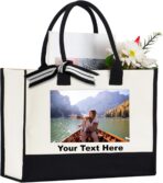Personalized Bag with Picture, Pack of 5 | 10 | 50 | 100 | 200, Custom Picture Tote Bag, Bulk Logo Business Tote Bags - Image 2