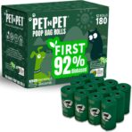 Pet N Pet 180 Counts Dog Poop Bags Rolls, 92% Plant Based Poop Bags for Dogs, Leak Proof Thick Doggie Poo Bag, Unscented Cat & Dog Waste Bag - Image 2