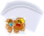PigPotParty Cookie Bags 4''x 6", 100 Pcs Self Sealing Cellophane Treat Bags, Small Clear Plastic Goodie Bag for Gift, Snack, Party Favor, Candy - Image 2