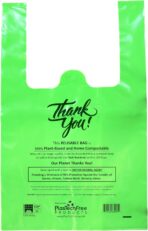 Plastech Reusable Carry Bags - 100% Home Compostable/Plant-Based, 10 Count - Image 2