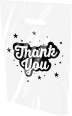 Plastic Shopping Bag for Small Business 11.8" Merchandise Bag Die Cut with Handle Store Retail - Colorful - Image 2