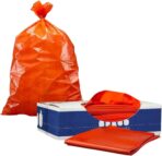 Plasticplace 55-60 gallon Trash Bags │ 1.2 Mil │ Orange Heavy Duty Garbage Can Liners │ 38” x 58” (50 Count) - Image 2