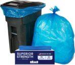 Plasticplace 95 Gallon Recycling Trash Bags, 61"W x 68"H, 1.5 Mil, Blue, 25 Count (Pack of 1) - Image 2