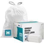 Plasticplace Custom Fit Trash Bags Compatible w Simplehuman Code H Drawstring Bags 8-9 Gallon Tear-Resistant Liner 200 Count Heavy-Duty Waste Disposal - Image 2