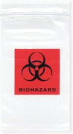 Plymor 3" x 5" (Pack of 100), 2 Mil Biohazard Zipper Reclosable Bags - Image 2