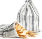 Premium Bread Bags for Homemade Loaves, XL Reusable Linen with Plastic Lining, Equipped with Convenient Drawstring for Ultimate Freshness, BPA-Free, Ideal for Sourdough & Artisan Breads, 1 PCS - Image 2