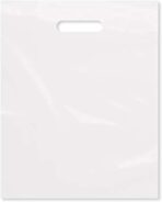Purple Q Crafts Clear Plastic Bag With Handles 12"x15" Clear Frosted Die Cut Plastic Bags With Handles 100 Pack for Merchandise, Retail, Gifts, Trade Show and More (12"x15")… - Image 2