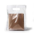 Purple Q Crafts Plastic Bag With Die Cut Handle 9" x 12" Clear Merchandise Bags 100 Pack for Retail, Gifts, Trade Show and More - Image 2