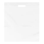 Purple Q Crafts Plastic Bag with Die Cut Handle Bag 15"x18" White Plastic Merchandise Bags 50 Pack for Retail, Gifts, Trade Show and More - Image 2