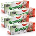 Quart Food Storage Bags with Twist Ties, 600 Count, Disposable Plastic - Image 2