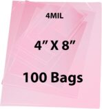 Reclosable Pink Anti-Static Zip Bag - 4 x 8 & (100 Bags) 4 Mil Heavy Duty Reclosable | Zipper Sealable Bags for Packaging Products | Plastic Baggies for Small Businesses - Image 2