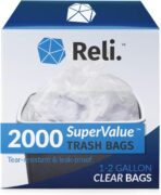 Reli. 1-2 Gallon Trash Bags | 2000 Bags | Clear | Bathroom | Strong | Garbage - Image 2