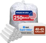 Reli. 40 to 45 Gallon Trash Bags Heavy Duty | 250 Trash Bags | Super Sizeable, Clear, Garbage for Serious Cleanup - Image 2