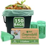 Reli. Compost Bags 3 Gallon (150 Count) | ASTM D6400 | Compostable Trash Bags for Food Scraps | Small Composting Liners for Kitchen Compost Bin/Countertop Bin | Green, Eco for Food Waste, 3 Gal - Image 2