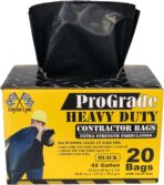Reli. Contractor Garbage Bags 42 Gallon | 20 Trash Bags | Heavy Duty | Black Contractor - Image 2