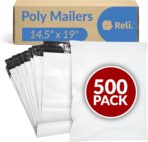 Reli. Poly Mailers 14.5x19 | 500 Pcs Bulk | Shipping Bags/Shipping Envelopes | White Packaging Bags for Shipping | Non-Padded Polymailers, Self Sealing Shipment Bags for Clothing, Bulk (White) - Image 2