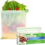 Responsible Products Certified Compostable Large GALLON Resealable Zip Bag, Extra Strength Food Bags, Made from Plant Materials (32 Pack) - Image 2