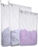 Reusable Mesh Laundry Bags, Delicates Garment Washing Bags for Travel/College, Durable Zipper Closure (2 Large 1 Medium) - Image 2