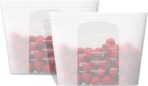Reusable Silicone Food Storage Bag, for Microwave, Oven, Fridge, Freezer & Sous Vide Zip Sealed Containers (2 Large size 53oz 1500ml)… - Image 2