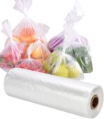 RyhamPaper Food Storage Bags, 1 Roll 14 x 20 Plastic Produce Bag on Roll Fruits, Vegetable, Bread, Food Storage Clear Bags, 350 Bags - Image 2