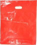 SSWBasics Large Low Density Red Merchandise Bags - Case of 500 - 15" x 18" x 4" - Durable Plastic Bags with Die Cut Handles - Plastic Shopping Bags - Retail Merchandise Bags for Thrift, Boutique, - Image 2
