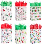 SUNCOLOR 30 Small Christmas Gift Bags With Tissue paper - Image 2