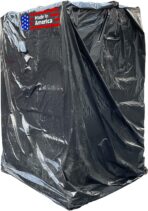 Sandbaggy Black Pallet Covers | Made in USA | Tarp Fits Large Pallets Up to 55" x 55" x 75" | Built w/ 6 Months UV Protection | Heavy Duty 1.5 Mil Thick Plastic (Pack of 4, 1.5 Mil Thick) - Image 2
