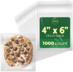 Self Sealing Cellophane Bags - 4" x 6" (1000 Count) - Clear Plastic Resealable Cello Bag - Cellophane Treat Bags, Cookie Bags for Packaging, Candy bags, Cello Bags, Pastry Bags - Image 2