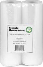 Simple Houseware Vacuum Sealer Bags 11'' x 50' Sous Vide Roll, 2-Pack - Image 2