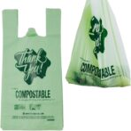 (Small) OrangeBio Certified Home Compostable Shopping Bags, 500 ct, Hold 12 lbs, 8" x 5" x 16.5", Thank You/Grocery/Take Out/T Shirt/To-Go Bags for Retail, Grocery Store - Image 2