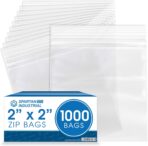 Spartan Industrial - 2” X 2” (1000 Count) 2 Mil Clear Reclosable Zip Plastic Poly Bags with Resealable Lock Seal Zipper - Image 2