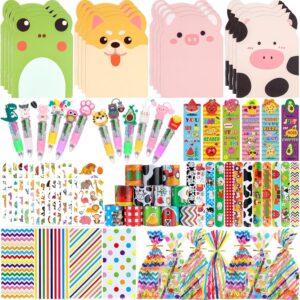 Stationery Party Pack, 24 Pack Birthday Goodie Bags with Multicolor Pen Mini Notebooks for Goodie Bag Easter Classroom Gifts Kids Class Rewards Prizes - Image 2