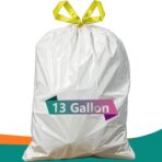 Strong Tall Kitchen Drawstring Trash Bags,big tall garbage can liners, 13 Gallon, Unscented, 50 Count - Image 2