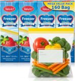 Teivio Gallon Freezer Bags 160 Count (4 Pack of 40), Double Zipper Seal, BPA-Free Thick Plastic Food Storage Bags for Home, Kitchen, Travel, Camping, Meats, Vegetables, Snacks, Sandwich bags - Image 2