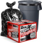 ToughBag 30-33 Gallon Heavy Duty Trash Bags (100 Count) – 33x39" Large Can Liners – Made in USA - Image 2