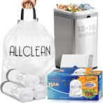 Trash Bags 15 Gallon Tall Kitchen Drawstring Garbage Bags,Fit 13-15 Gal Bins,Extra Strong&Leak-Proof,Unscented&Recyclable Trash Can Liners for Home Office Industrial Bathroom Garden Lawn - Image 2