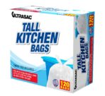 Ultrasac 13 Gallon 0.6 MIL Tall Kitchen Bags With Twist Ties - 24" x 27" - Pack of 120 - For Home, Kitchen, Office, White - Image 2