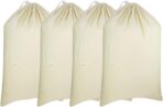 Urban Villa Laundry Bags 4-Pack 28”x36" Extra-Large Cotton Canvas Heavy Duty Washable Durable Travel Laundry Sacks with Drawstring Closure Reusable Hamper Liners for Dirty Clothes Delicates & Lingerie - Image 2